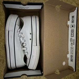 White Platform Converse